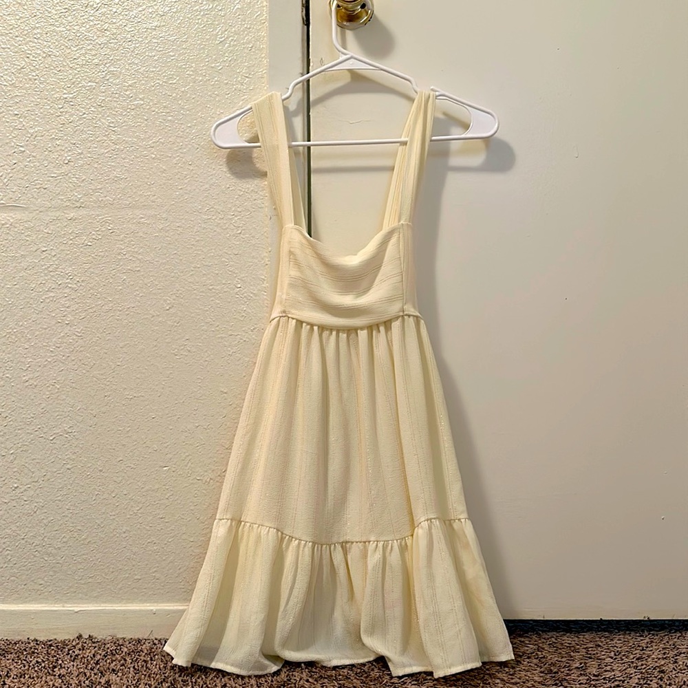 Mini pale yellow dress